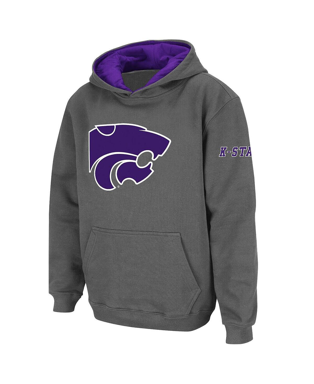 Темно-серый пуловер с капюшоном и большим логотипом Big Boys Kansas State Wildcats Stadium Athletic
Темно-серый пуловер с капюшоном и большим логотипом Big Boys Kansas State Wildcats Stadium Athletic