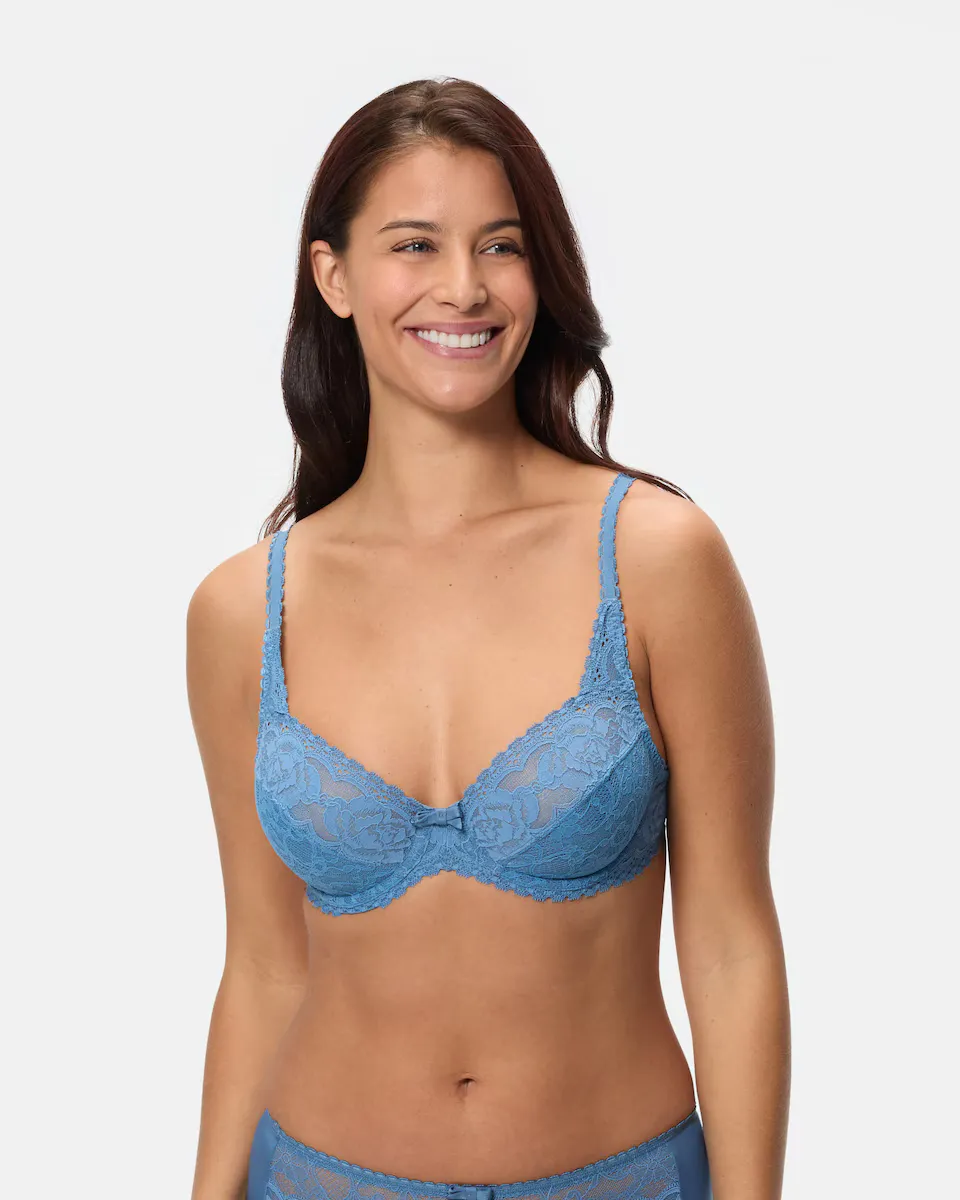 Бюстгальтер Flower Elegance на косточках с переработанным кружевом Playtex, синий
Бюстгальтер Flower Elegance на косточках с переработанным кружевом Playtex, синий