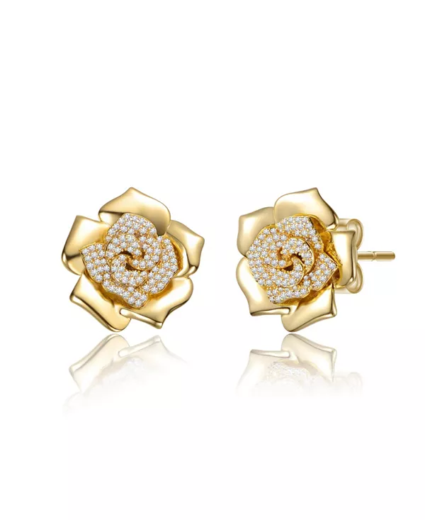 Серьги-Цветы с покрытием из 14-каратного золота и прозрачными кубическими цирконами Rachel Glauber, gold
Серьги-Цветы с покрытием из 14-каратного золота и прозрачными кубическими цирконами Rachel Glauber, gold
