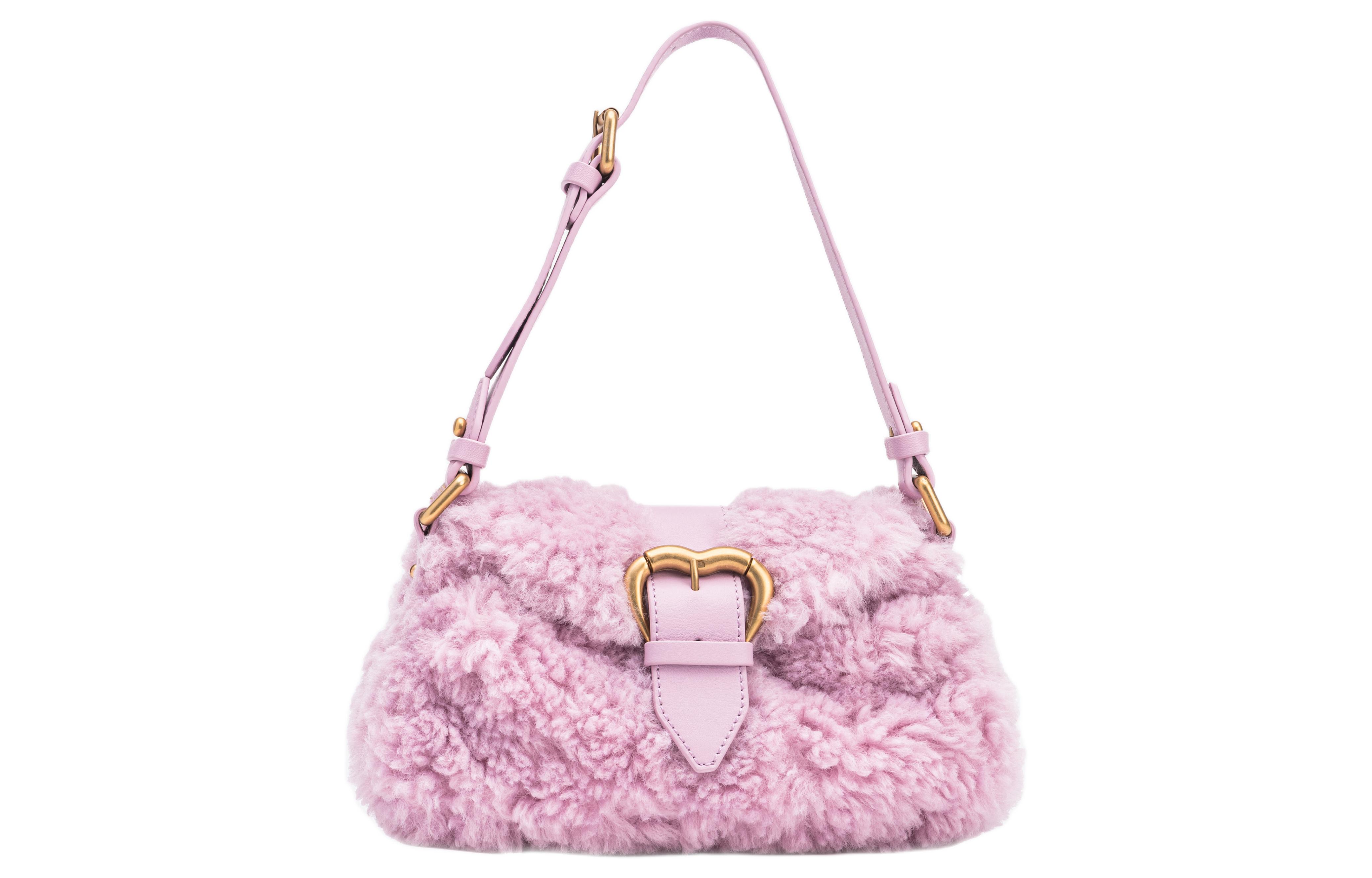 Полиэстеровая женская сумка через плечо с кожаными вставками, светло-фиолетовая PINKO
Полиэстеровая женская сумка через плечо с кожаными вставками, светло-фиолетовая PINKO