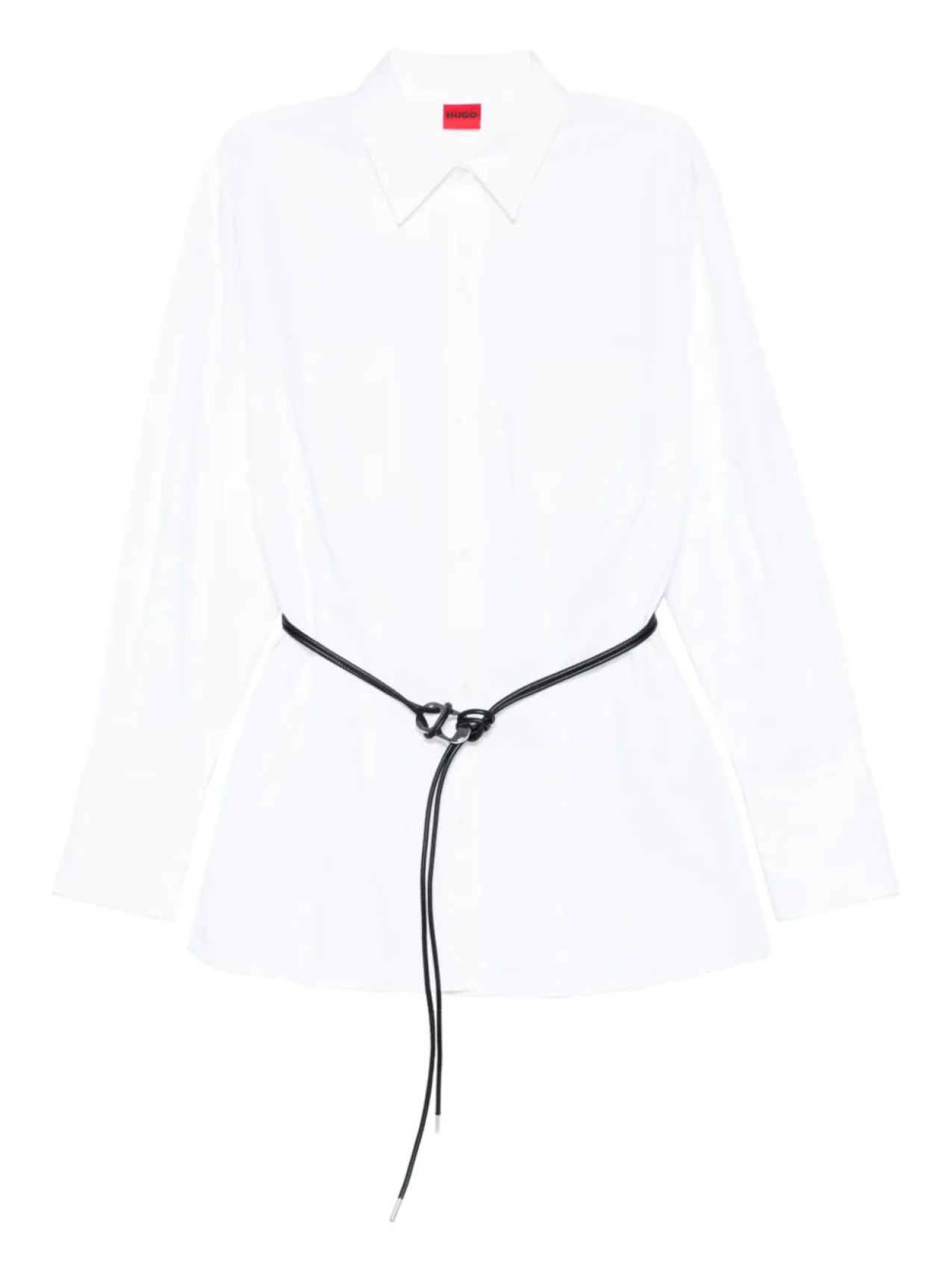 Рубашка HUGO из хлопка с поясом, белый
Рубашка HUGO из хлопка с поясом, белый