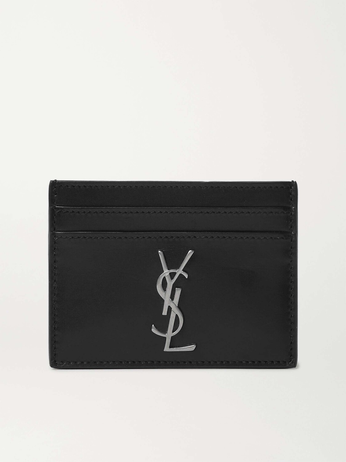 Кожаный картхолдер с аппликацией логотипа SAINT LAURENT, черный
Кожаный картхолдер с аппликацией логотипа SAINT LAURENT, черный