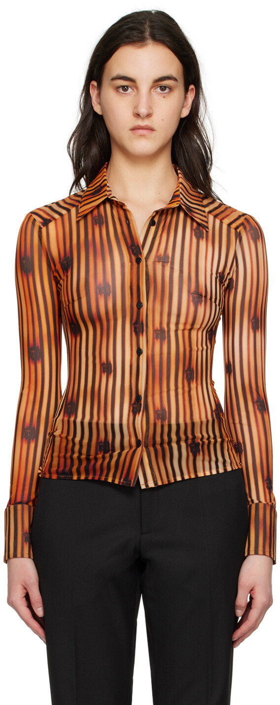 Оранжевая полосатая рубашка MISBHV
Оранжевая полосатая рубашка MISBHV