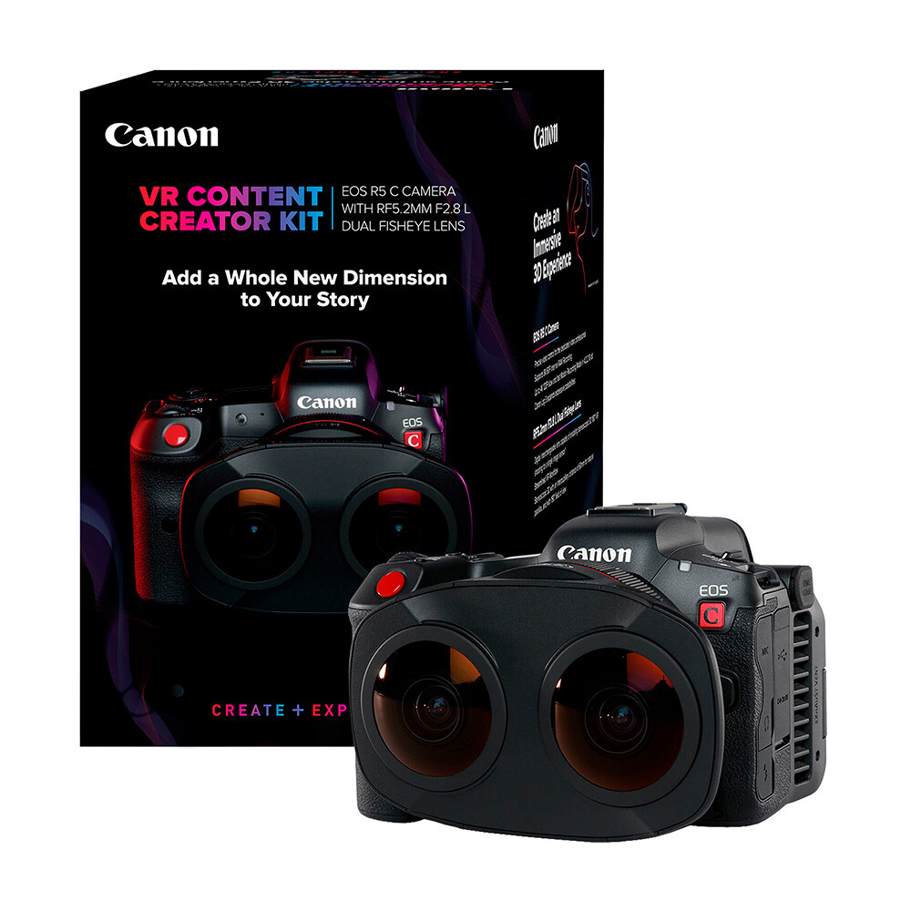 Комплект Canon VR Content Creator Kit с Canon EOS R5 C + RF5.2mm F2.8L DUAL FISHEYE, черный
Комплект Canon VR Content Creator Kit с Canon EOS R5 C + RF5.2mm F2.8L DUAL FISHEYE, черный