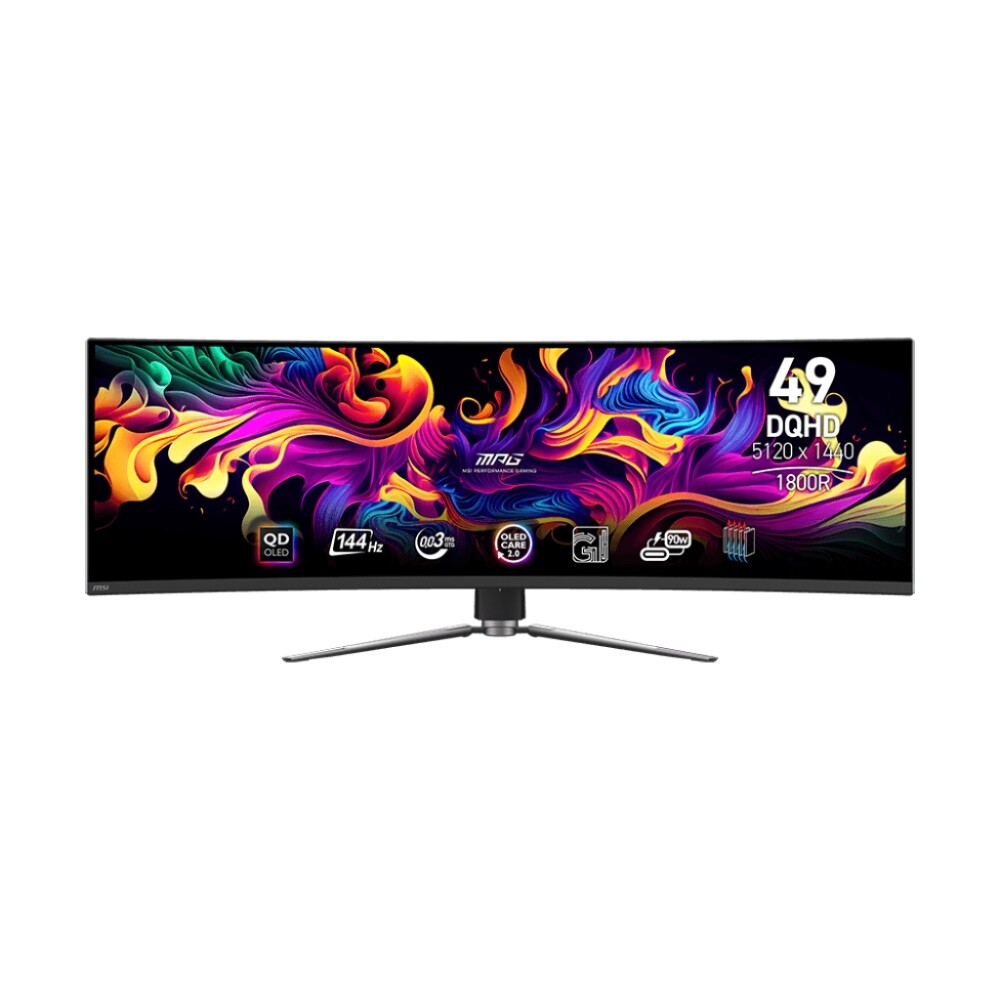 Монитор игровой изогнутый MSI MPG 491CQP QD-OLED, 49", DQHD 5120x1440, 144 Гц, QD-OLED, черный
Монитор игровой изогнутый MSI MPG 491CQP QD-OLED, 49", DQHD 5120x1440, 144 Гц, QD-OLED, черный