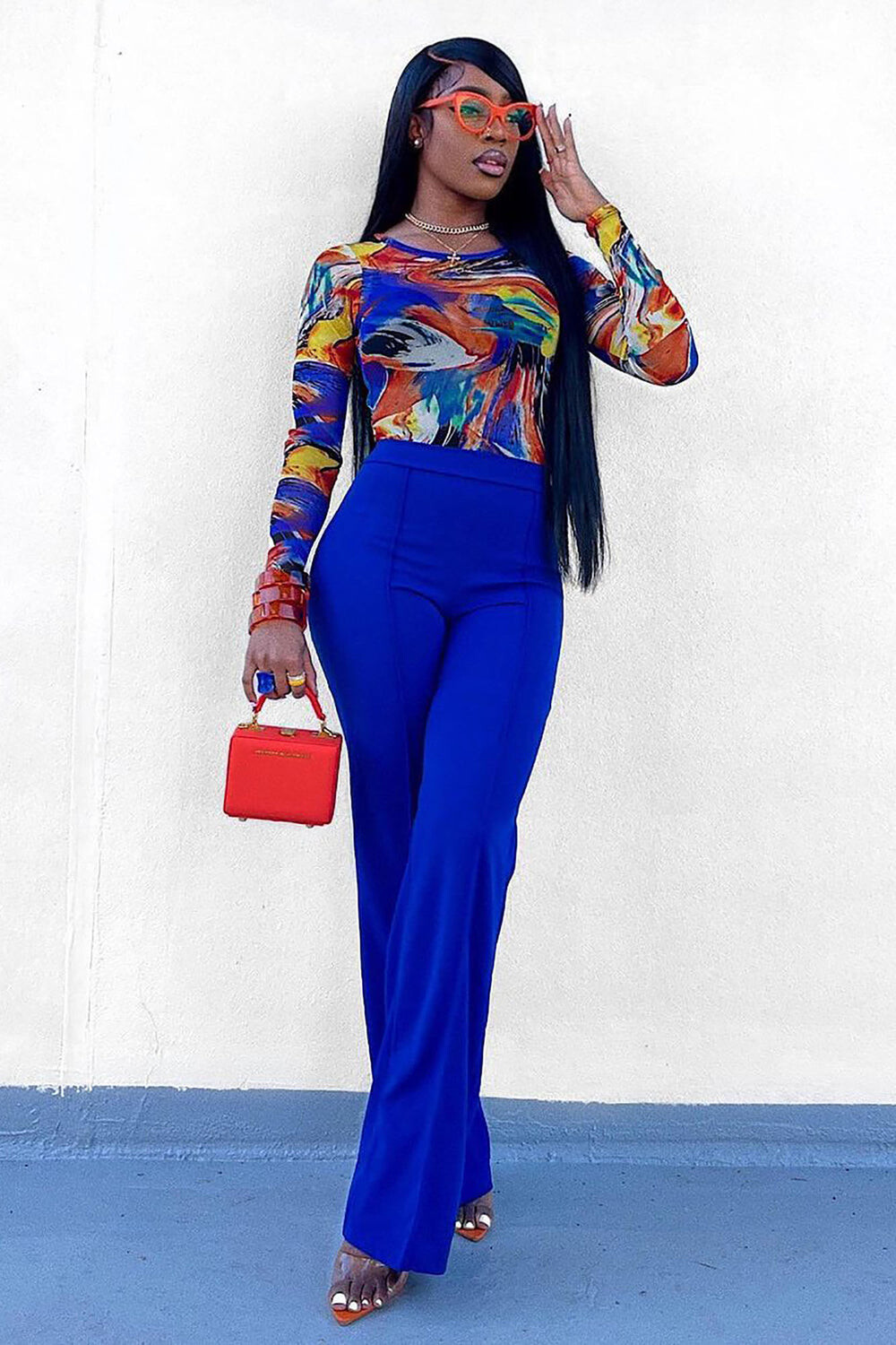 Платье Fashion Nova P9683, роял 
Платье Fashion Nova P9683, роял