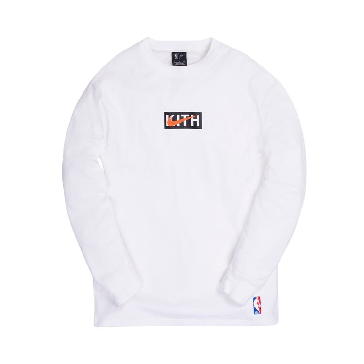 Лонгслив Kith & Nike For New York Knicks Long-Sleeve Tee 'White', белый 
Лонгслив Kith & Nike For New York Knicks Long-Sleeve Tee 'White', белый