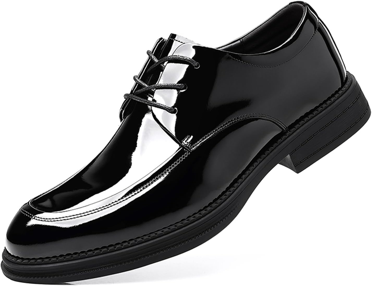 Мужские туфли-оксфорды из лакированной кожи, классические на шнуровке, с массивным низким каблуком, для делового костюма или смокинга, модные повседневные с круглым носком, противоскользящие свадебные дерби Enjgu, черный
Мужские туфли-оксфорды из лакированной кожи, классические на шнуровке, с массивным низким каблуком, для делового костюма или смокинга, модные повседневные с круглым носком, противоскользящие свадебные дерби Enjgu, черный