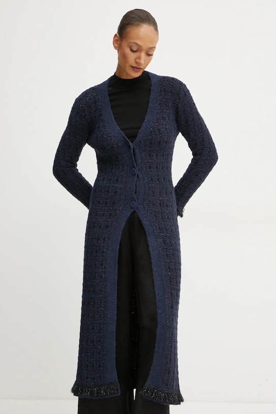Кардиган с добавлением шерсти Twinset, темно-синий
Кардиган с добавлением шерсти Twinset, темно-синий