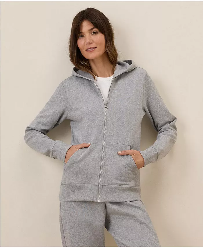 Женская толстовка с капюшоном на молнии из органического хлопка с начесом и флисом Cloud Pact, серый
Женская толстовка с капюшоном на молнии из органического хлопка с начесом и флисом Cloud Pact, серый