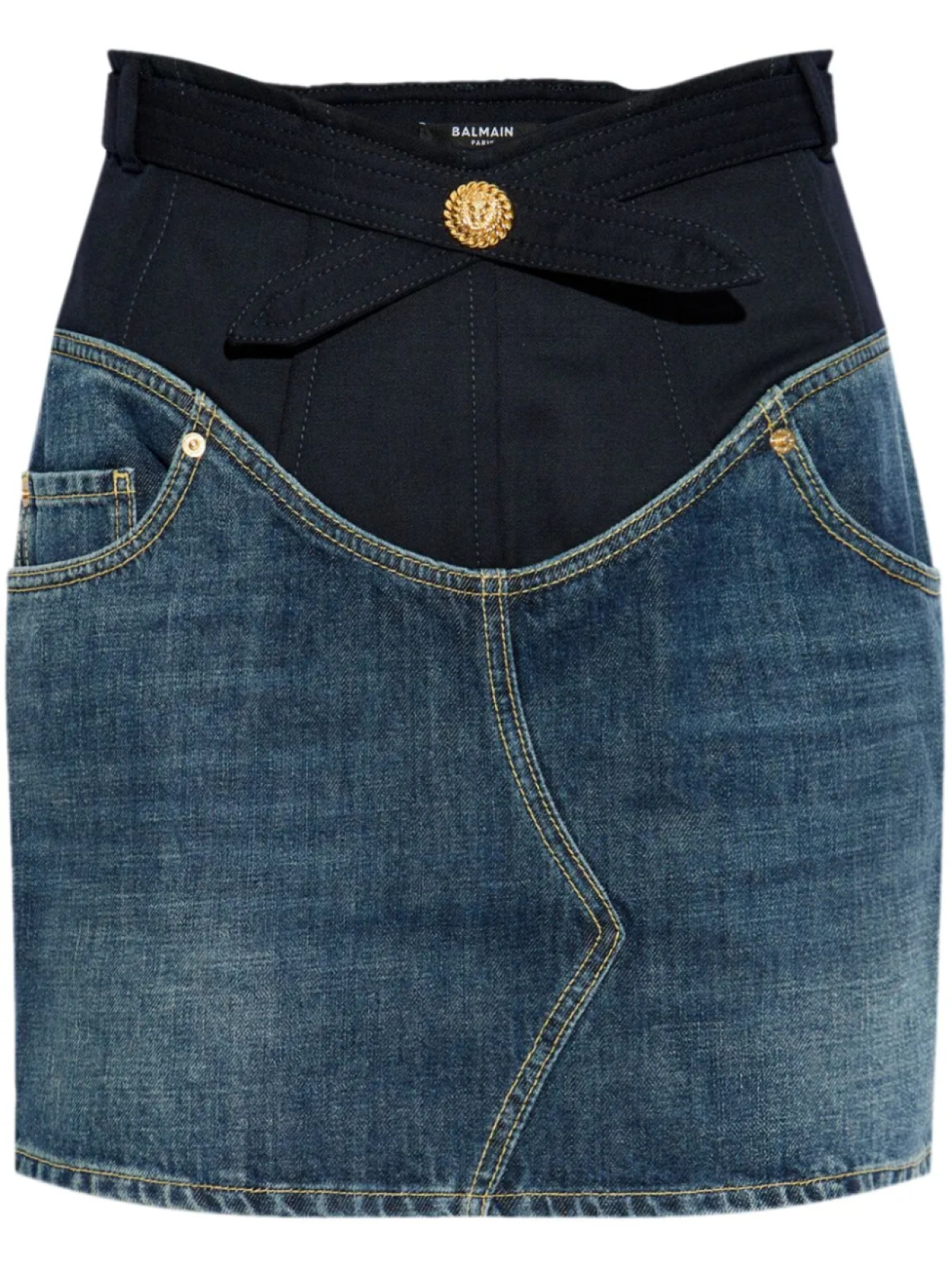 Мини-юбка из денима Balmain, синий
Мини-юбка из денима Balmain, синий