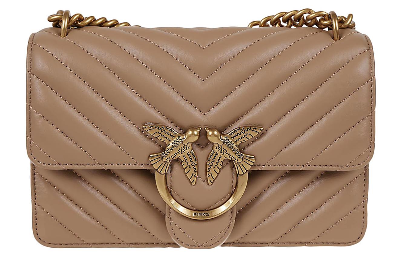 Сумка кроссбодди из овчины, миниатюрная женская сумка через плечо коричневая PINKO
Сумка кроссбодди из овчины, миниатюрная женская сумка через плечо коричневая PINKO