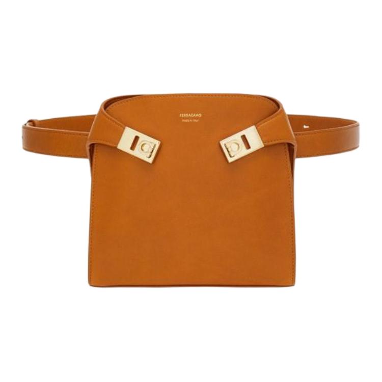 Ferragamo Говяжья кожаная поясная сумка кроссбоди женская тёмный мёд
Ferragamo Говяжья кожаная поясная сумка кроссбоди женская тёмный мёд