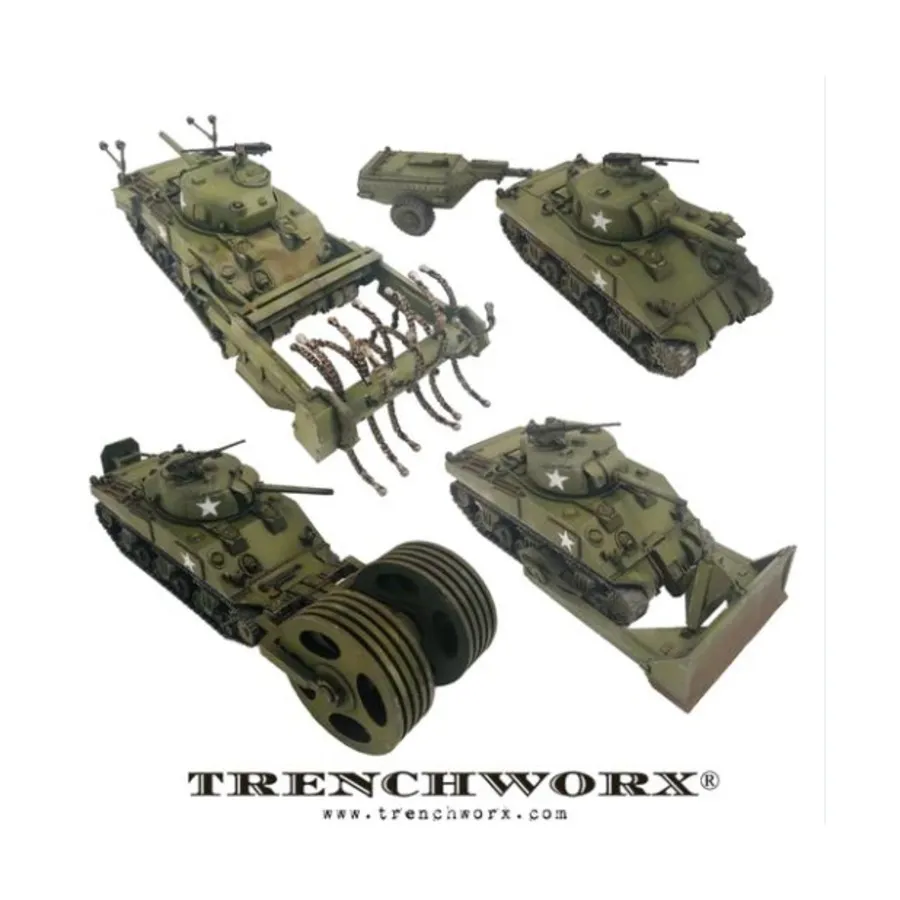 Бокс-сет M4 Sherman Funnies, WWII - United States (28mm) (Trenchworx)
Бокс-сет M4 Sherman Funnies, WWII - United States (28mm) (Trenchworx)