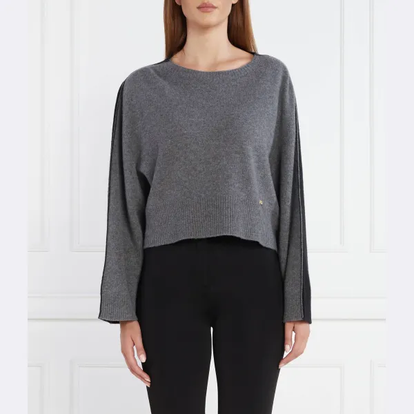 Укороченный шерстяной свитер с добавлением кашемира Pinko, черный
Укороченный шерстяной свитер с добавлением кашемира Pinko, черный