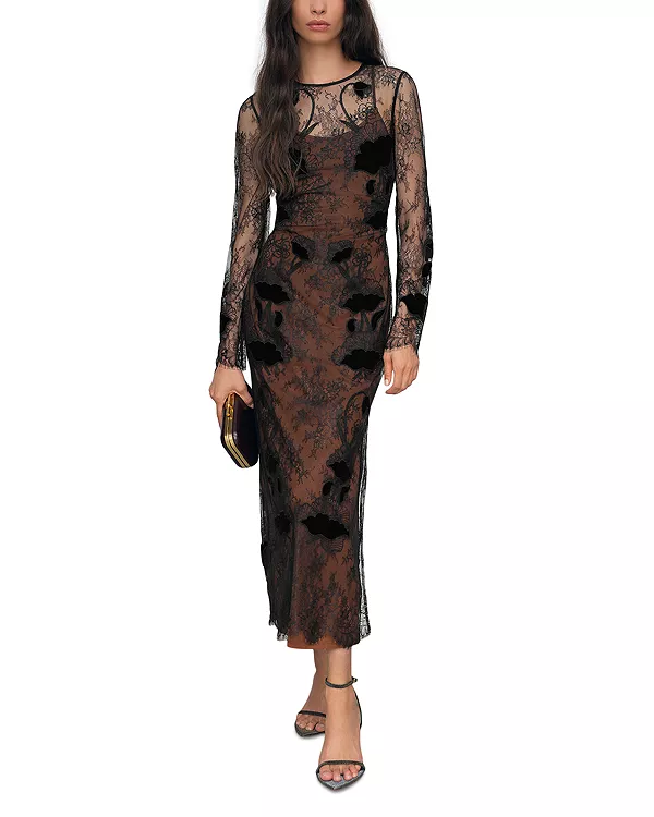 Платье миди Petites Lulu с кружевной отделкой Reiss, черный
Платье миди Petites Lulu с кружевной отделкой Reiss, черный