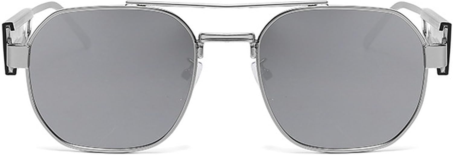 Ретро-солнцезащитные очки-пилот для женщин и мужчин, модные квадратные солнцезащитные очки с двойным дужком, трендовые очки с защитой от УФ-излучения UV400 mincl, Silver
Ретро-солнцезащитные очки-пилот для женщин и мужчин, модные квадратные солнцезащитные очки с двойным дужком, трендовые очки с защитой от УФ-излучения UV400 mincl, Silver