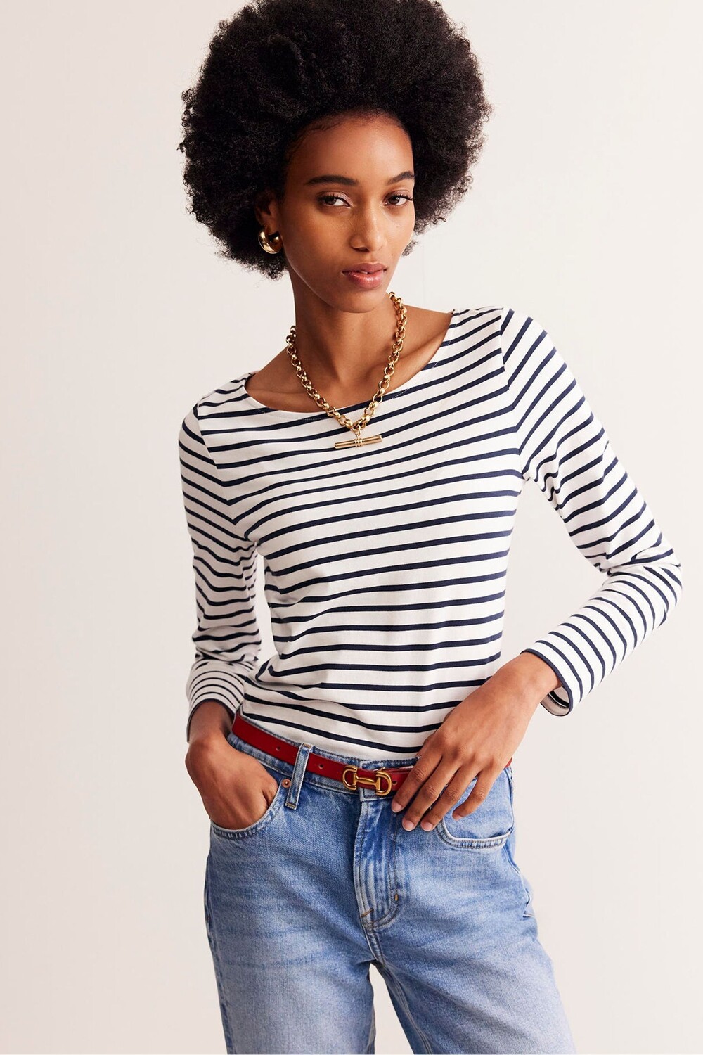 Элла бретонский топ с длинными рукавами из 100% хлопка Boden, бежевый
Элла бретонский топ с длинными рукавами из 100% хлопка Boden, бежевый