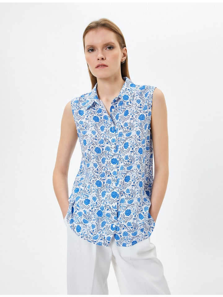 Синяя узорчатая рубашка KOTON
Синяя узорчатая рубашка KOTON