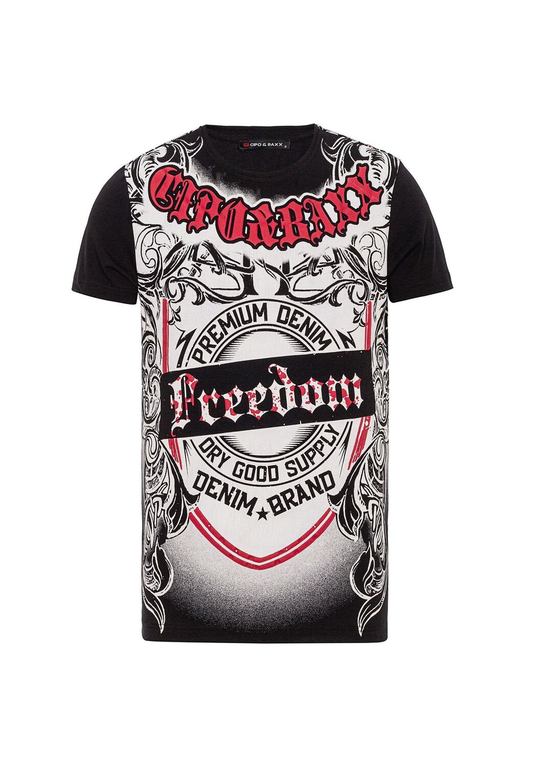 Футболка с крутыми принтами CIPO & BAXX, черный
Футболка с крутыми принтами CIPO & BAXX, черный