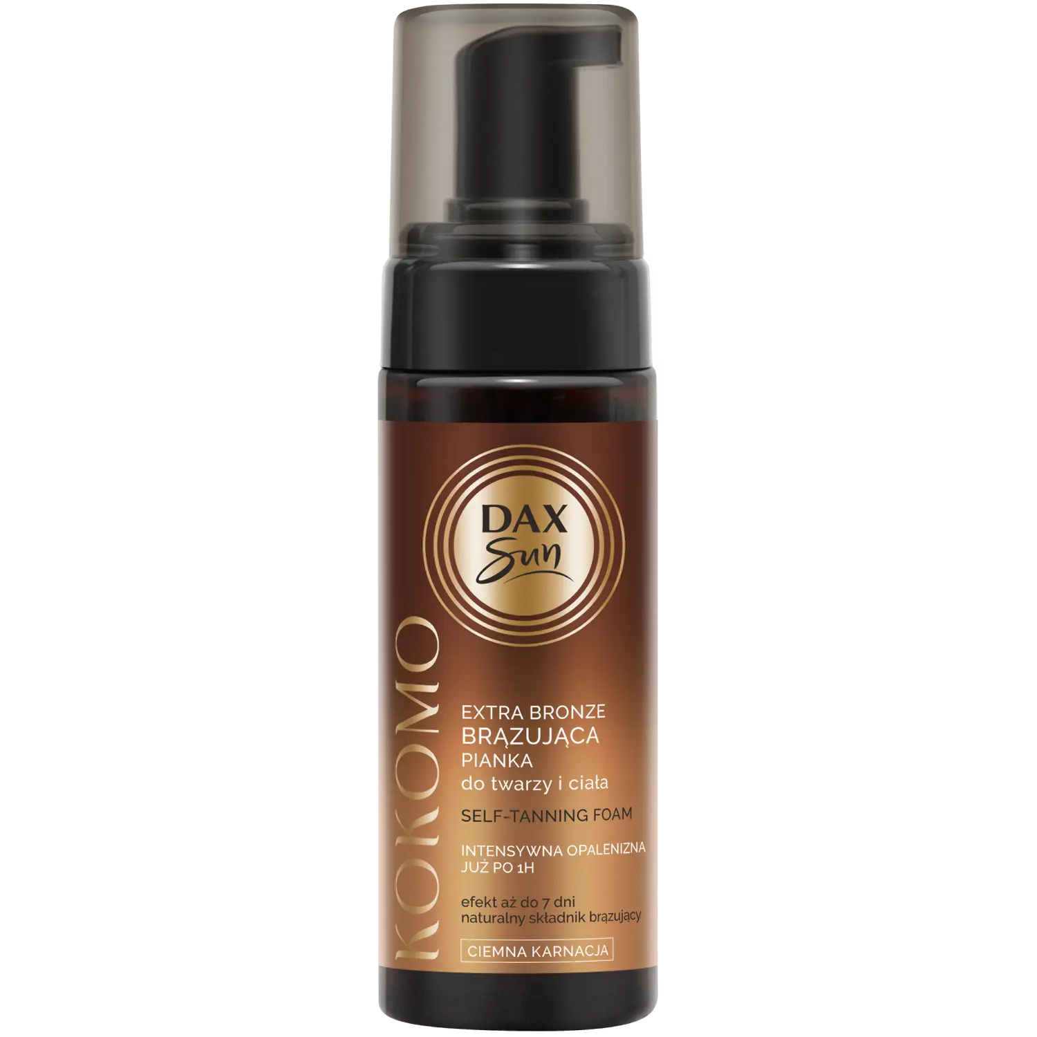 Dax Sun Kokomo экстра темная бронзирующая пена для лица и тела, 160 мл
Dax Sun Kokomo экстра темная бронзирующая пена для лица и тела, 160 мл