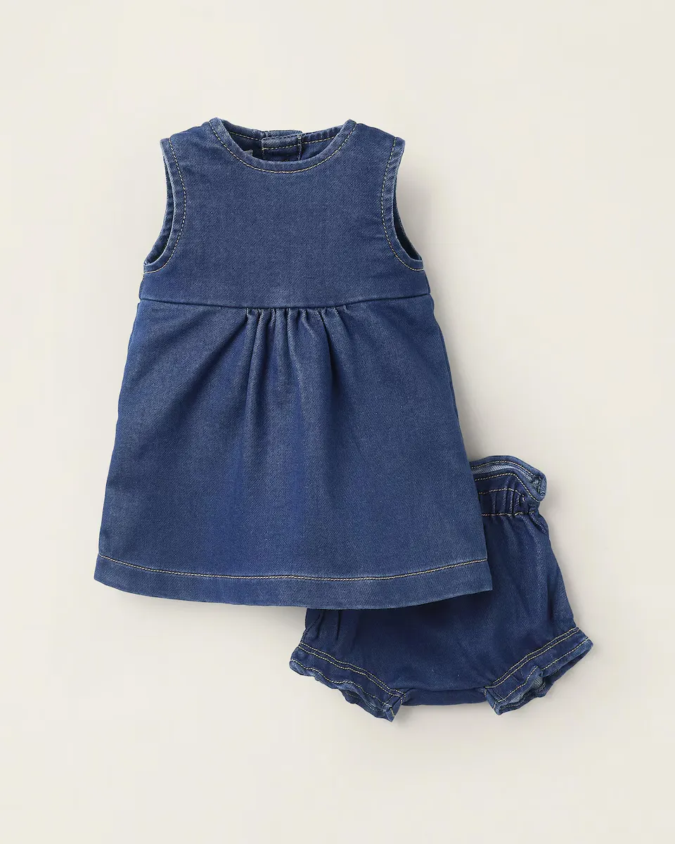 Джинсовое платье для девочки с пуговицами Zippy, синий
Джинсовое платье для девочки с пуговицами Zippy, синий