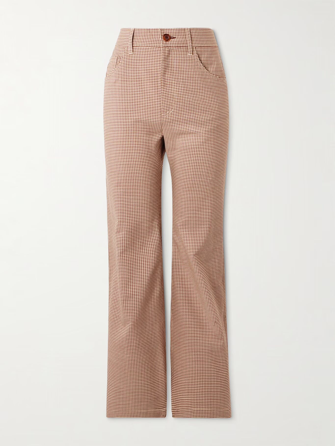 Расклешенные брюки из тканого хлопчатобумажного костюма Tavares SÉFR, коричневый
Расклешенные брюки из тканого хлопчатобумажного костюма Tavares SÉFR, коричневый