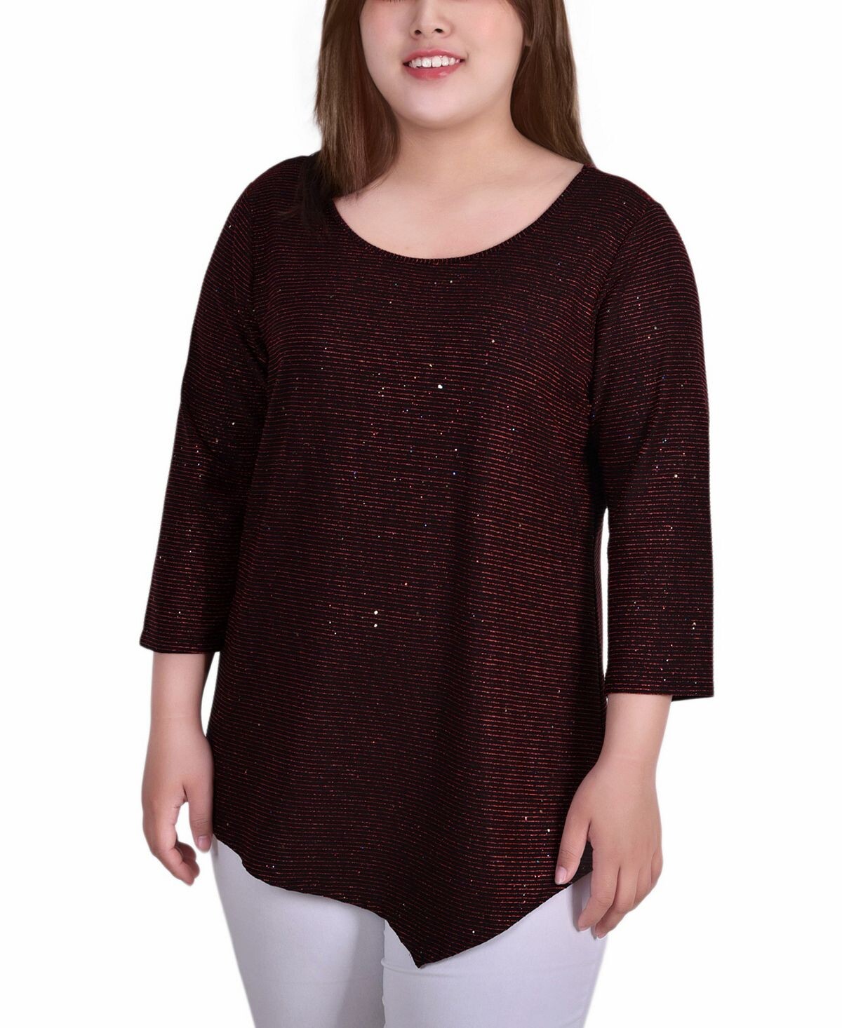 Плюс размер переливающийся топ на спине с рукавом 3/4 NY Collection, мульти
Плюс размер переливающийся топ на спине с рукавом 3/4 NY Collection, мульти