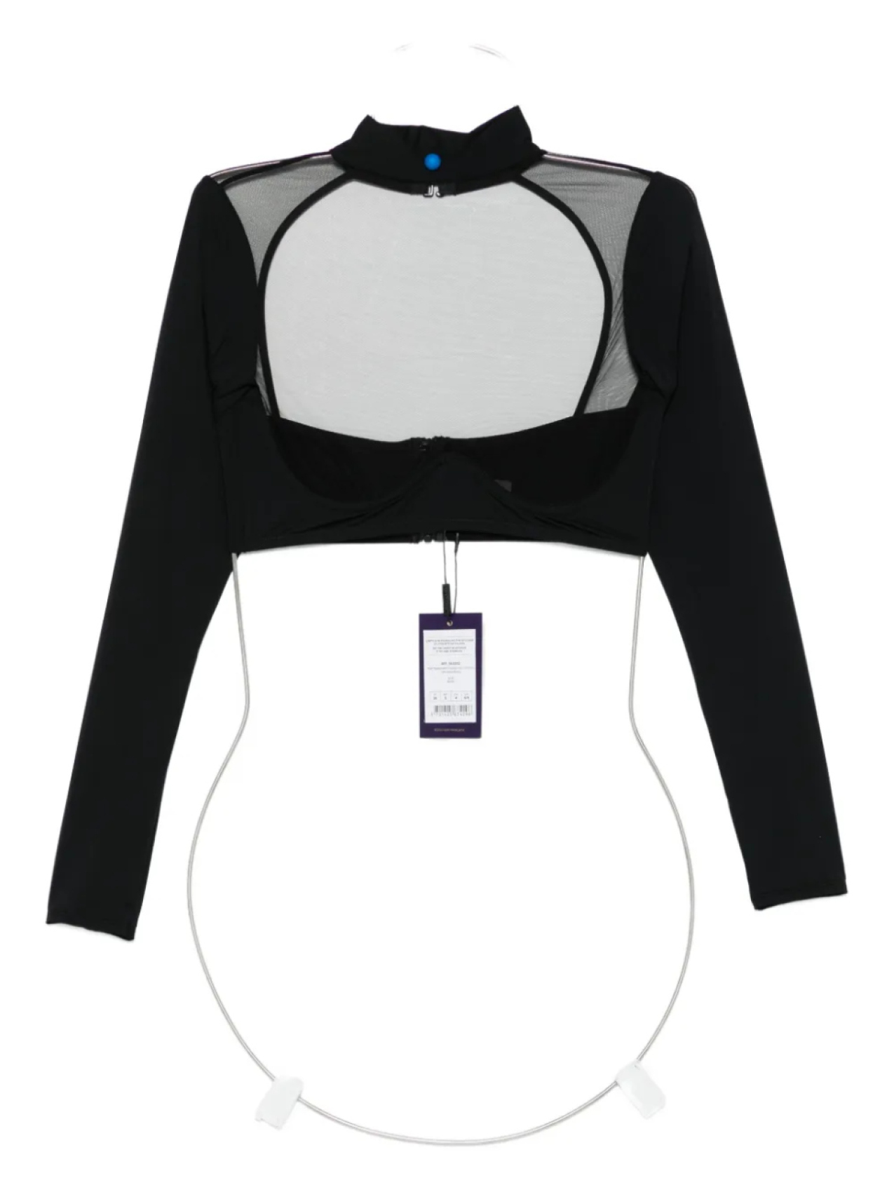 Топ Maison Close с длинными рукавами и прозрачными вставками, черный
Топ Maison Close с длинными рукавами и прозрачными вставками, черный