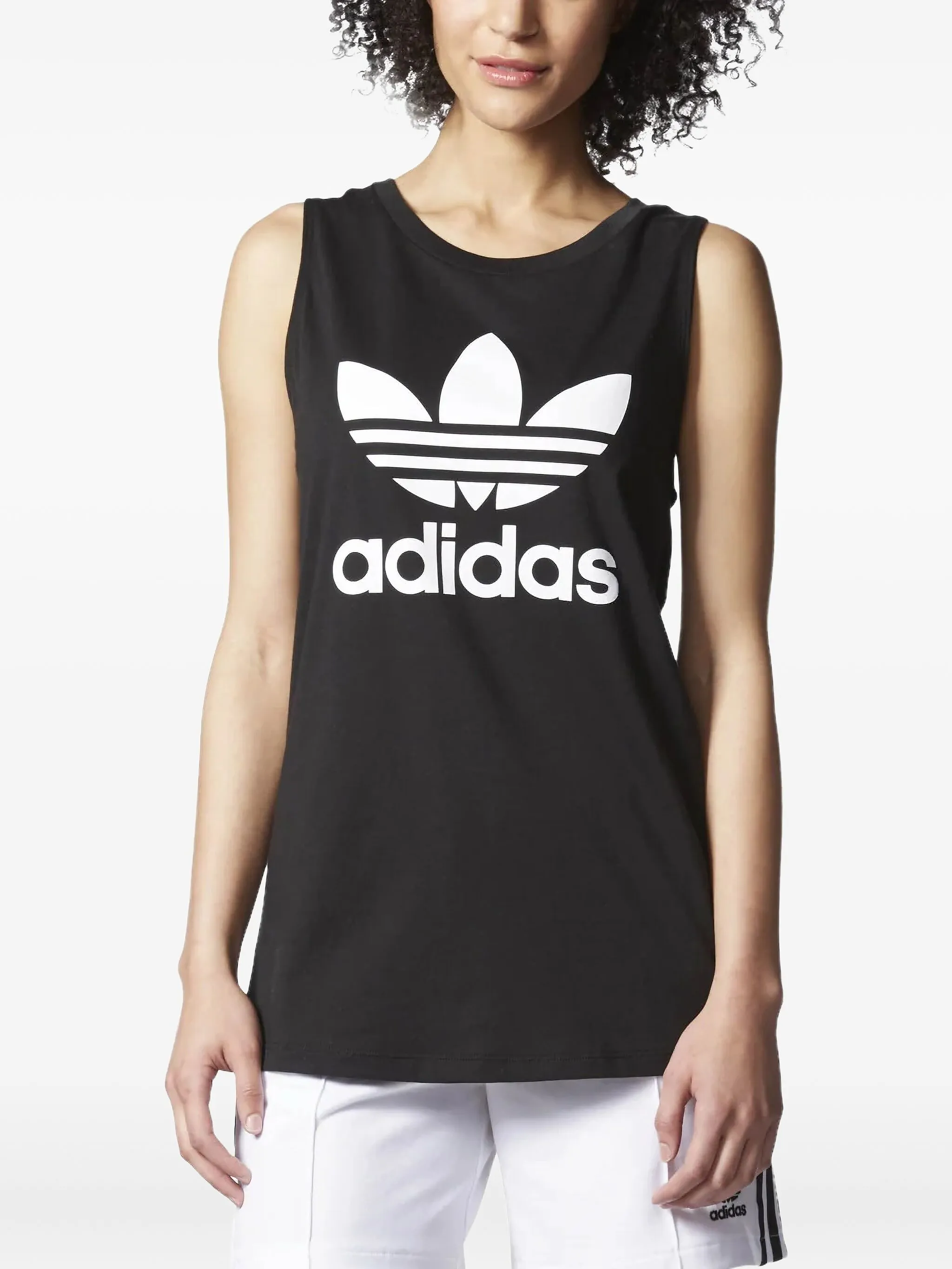 Топ без рукавов Trefoil Adidas, черный
Топ без рукавов Trefoil Adidas, черный