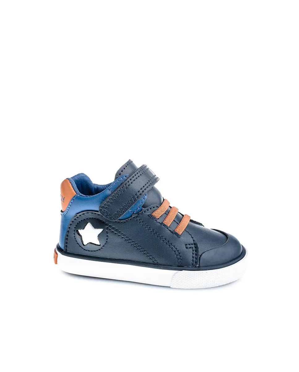 Детские ботиночки из кожи на липучках Pablosky, синий 
Детские ботиночки из кожи на липучках Pablosky, синий