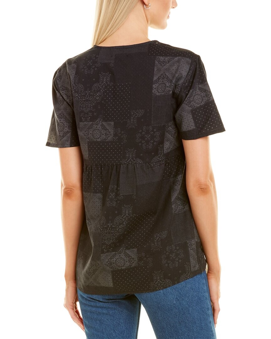 Топ с принтом в стиле пэчворк James Perse, черный
Топ с принтом в стиле пэчворк James Perse, черный