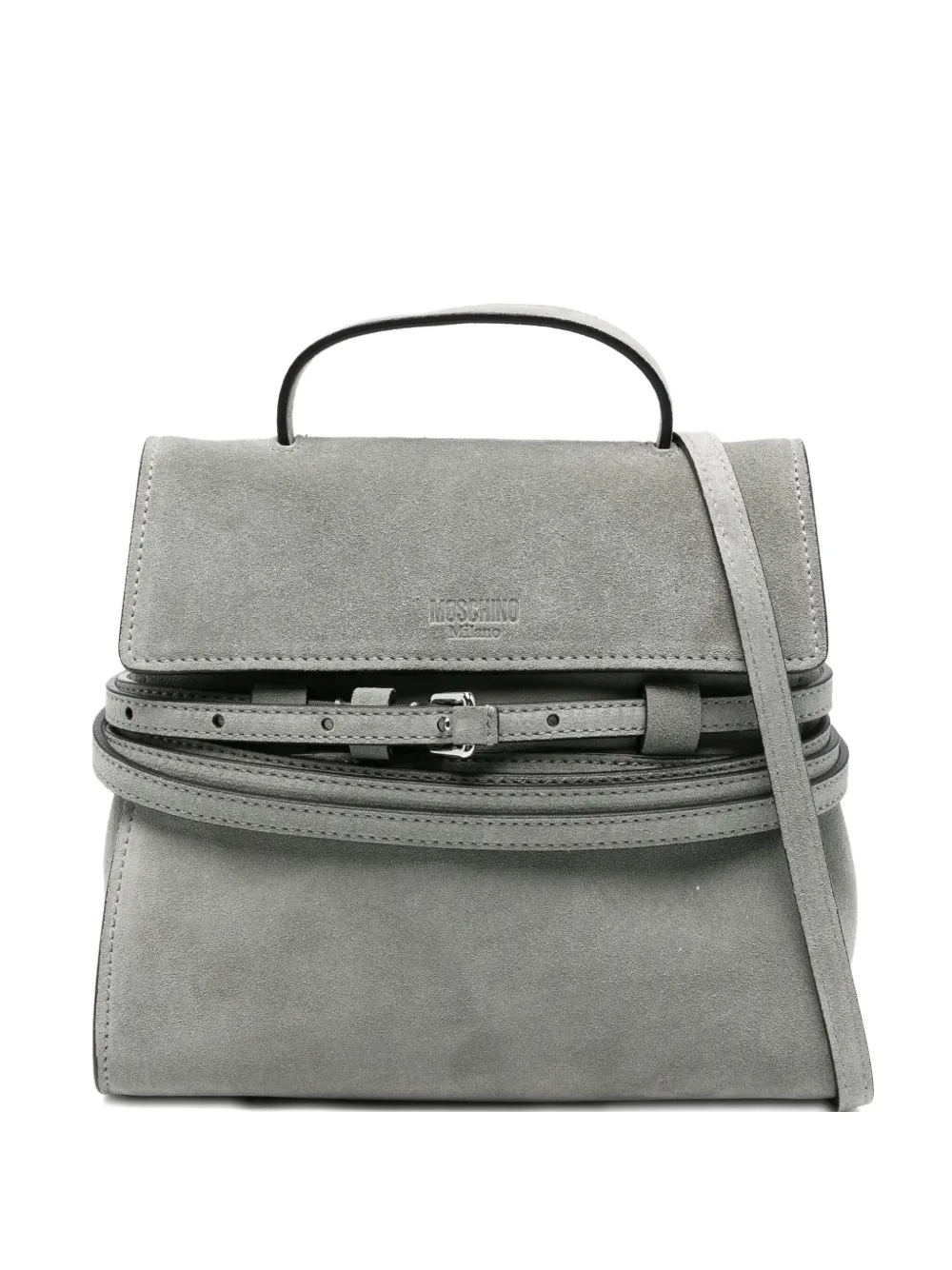 Замшевая сумка-тоут с поясными деталями Moschino, зеленый
Замшевая сумка-тоут с поясными деталями Moschino, зеленый