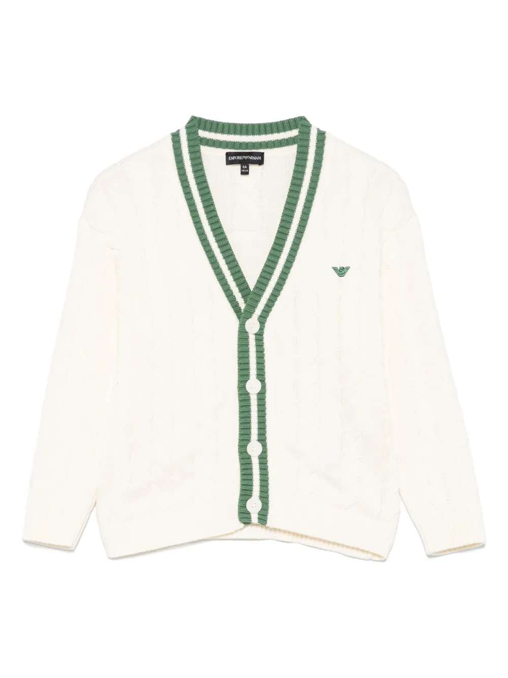 Кардиган с вышитым логотипом Emporio Armani Kids, нейтральный
Кардиган с вышитым логотипом Emporio Armani Kids, нейтральный