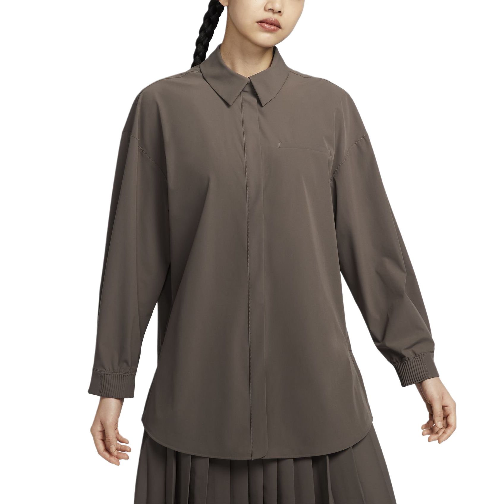 Nike Рубашка Dri-Fit женская Stone Gray/Baroque Brown
Nike Рубашка Dri-Fit женская Stone Gray/Baroque Brown
