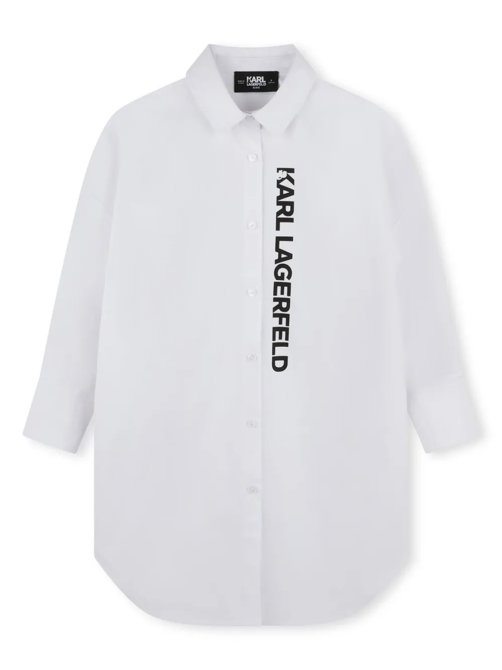 Платье-рубашка с логотипом Karl Lagerfeld Kids, белый
Платье-рубашка с логотипом Karl Lagerfeld Kids, белый
