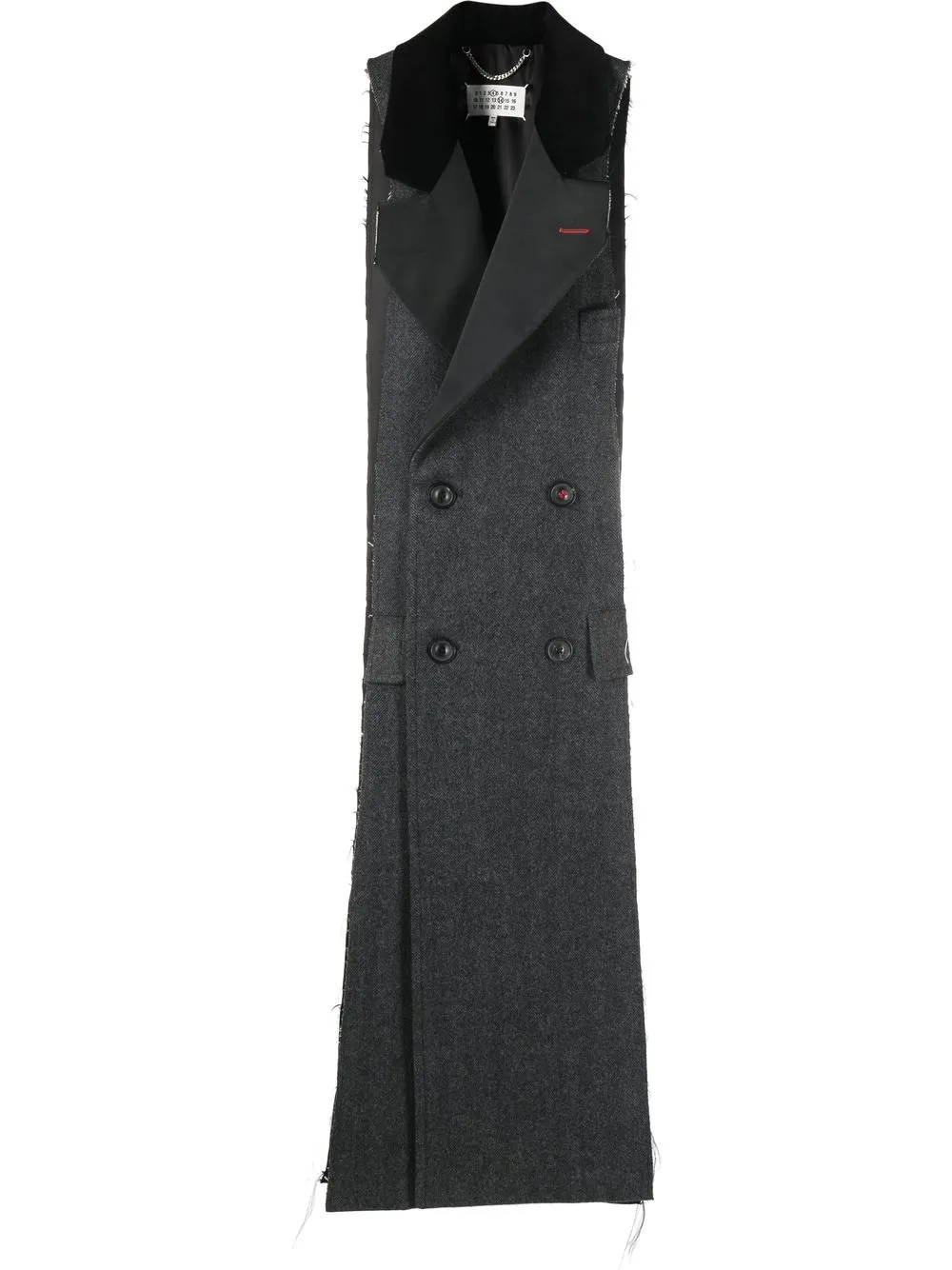 Двубортное пальто Spliced без рукавов MAISON MARGIELA, серый
Двубортное пальто Spliced без рукавов MAISON MARGIELA, серый