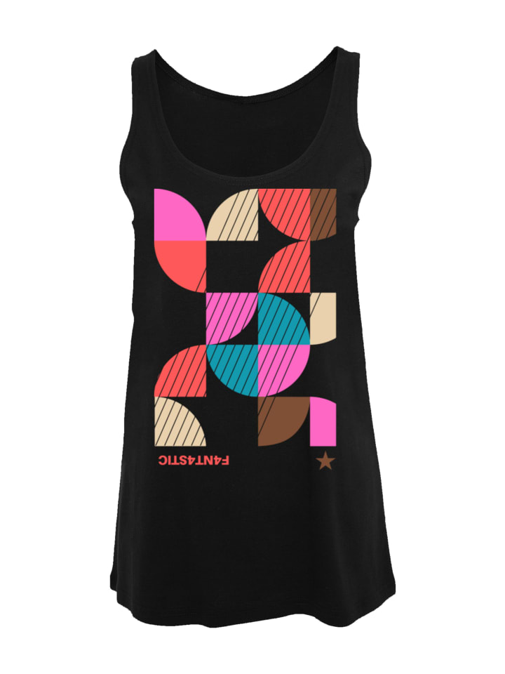 Женская майка с абстрактным принтом черного цвета F4NT4STIC
Женская майка с абстрактным принтом черного цвета F4NT4STIC