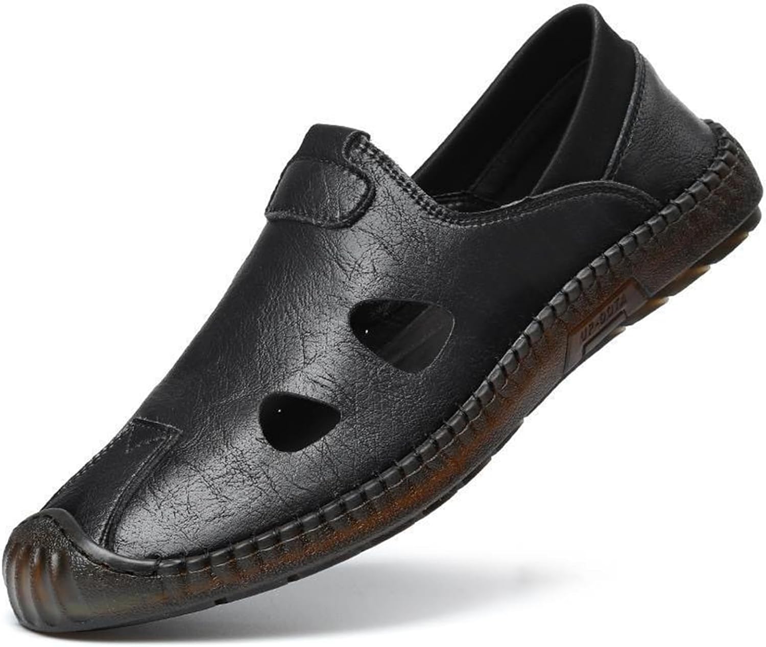 Мужские повседневные сандалии с закрытым носком - легкие кожаные сандалии, дышащие туфли для прогулок для ежедневного или активного отдыха Abborora, черный
Мужские повседневные сандалии с закрытым носком - легкие кожаные сандалии, дышащие туфли для прогулок для ежедневного или активного отдыха Abborora, черный
