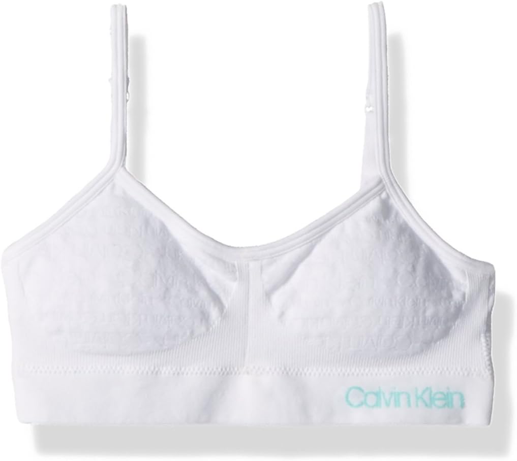 Бесшовный бюстгальтер без косточек Calvin Klein для девочек, Soft Crop - White With Blue Logo
Бесшовный бюстгальтер без косточек Calvin Klein для девочек, Soft Crop - White With Blue Logo