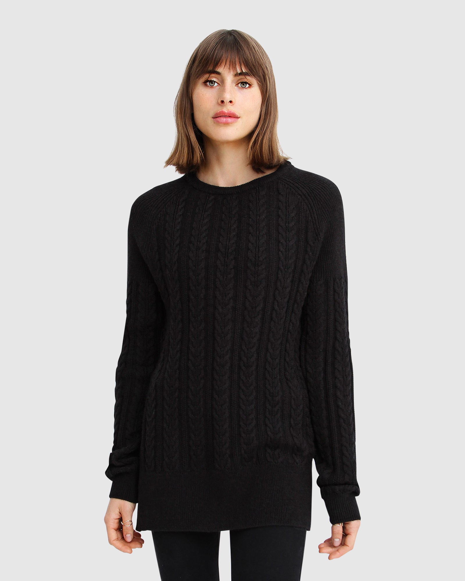 At Last Вязаный джемпер с разрезом Belle&Bloom, черный
At Last Вязаный джемпер с разрезом Belle&Bloom, черный