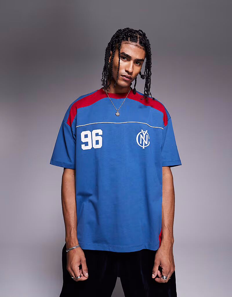 Футболка ASOS DESIGN свободного кроя со вставками и спортивной графикой в синих и красных тонах, Красный, Футболка ASOS DESIGN свободного кроя со вставками и спортивной графикой в синих и красных тонах
Футболка ASOS DESIGN свободного кроя со вставками и спортивной графикой в синих и красных тонах, Красный, Футболка ASOS DESIGN свободного кроя со вставками и спортивной графикой в синих и красных тонах