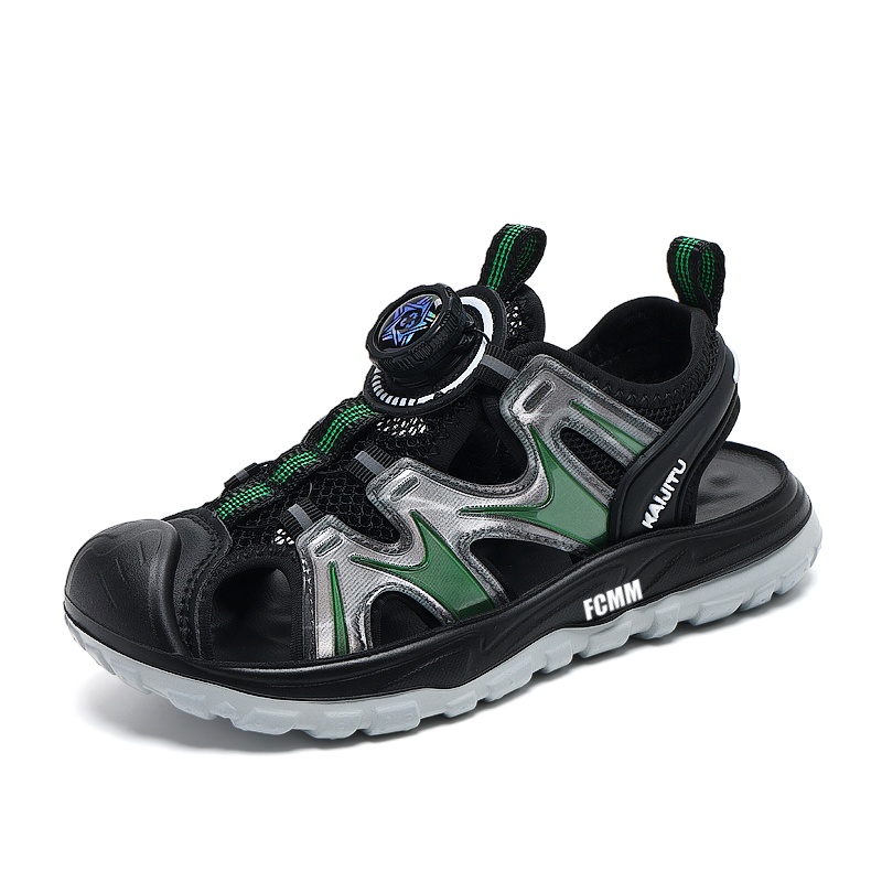 Сандалии детские, нескользящие и дышащие FCMM, черный/зеленый
Сандалии детские, нескользящие и дышащие FCMM, черный/зеленый