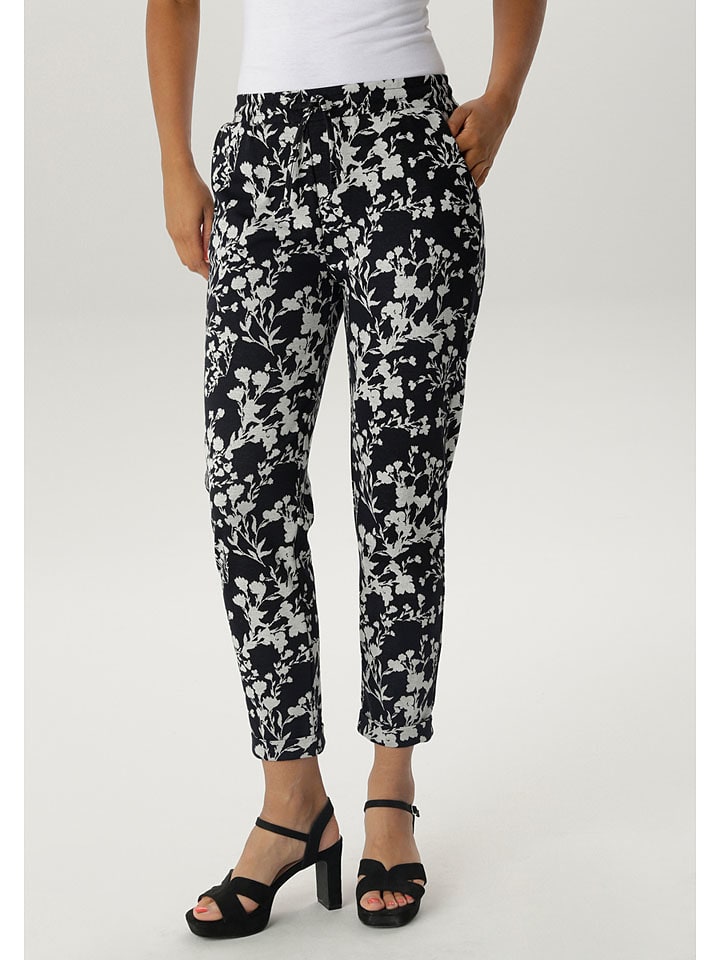 Тканевые брюки Aniston, черный/белый
Тканевые брюки Aniston, черный/белый