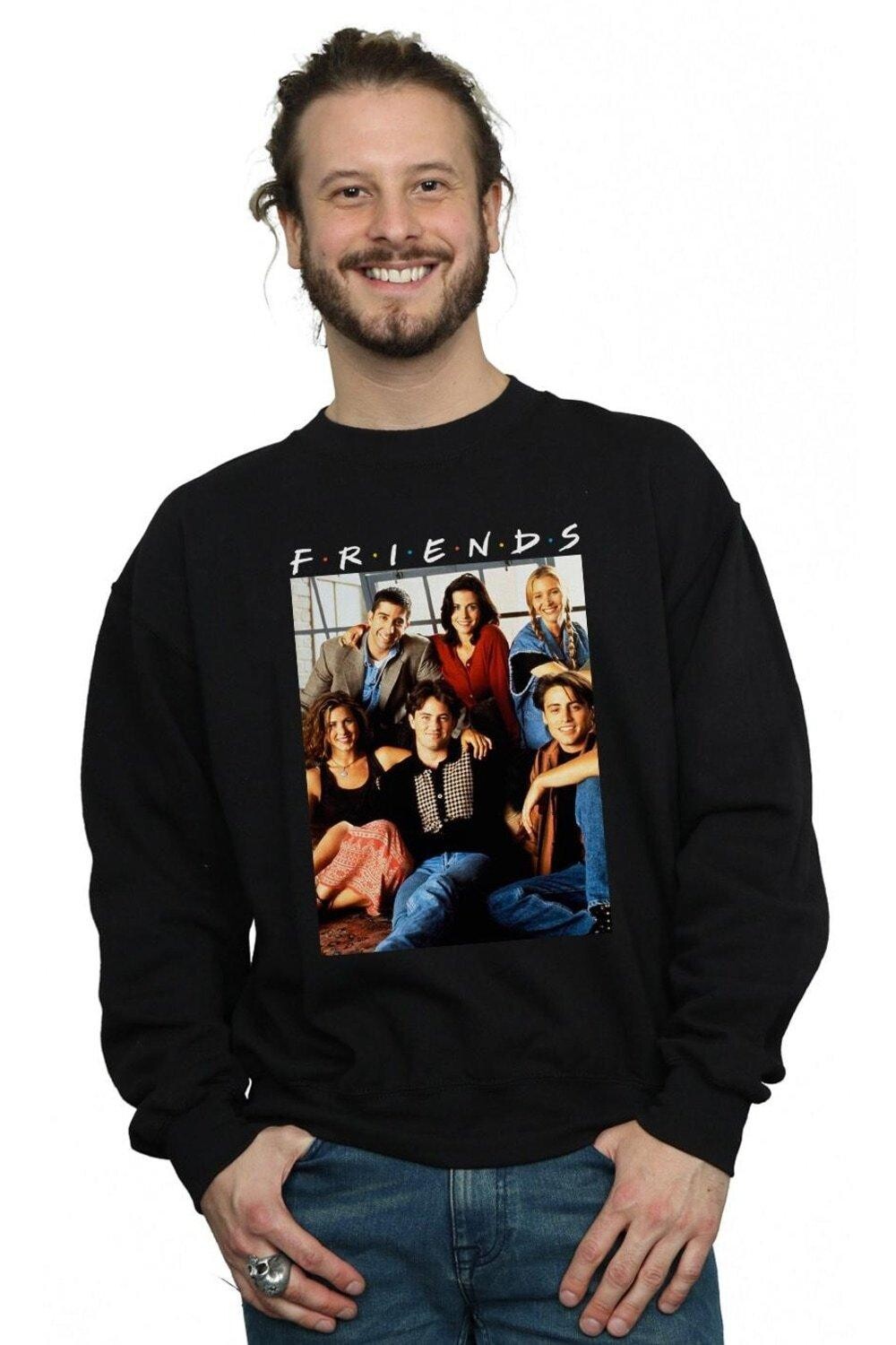 Толстовка с окном для группового фото Friends, черный 
Толстовка с окном для группового фото Friends, черный