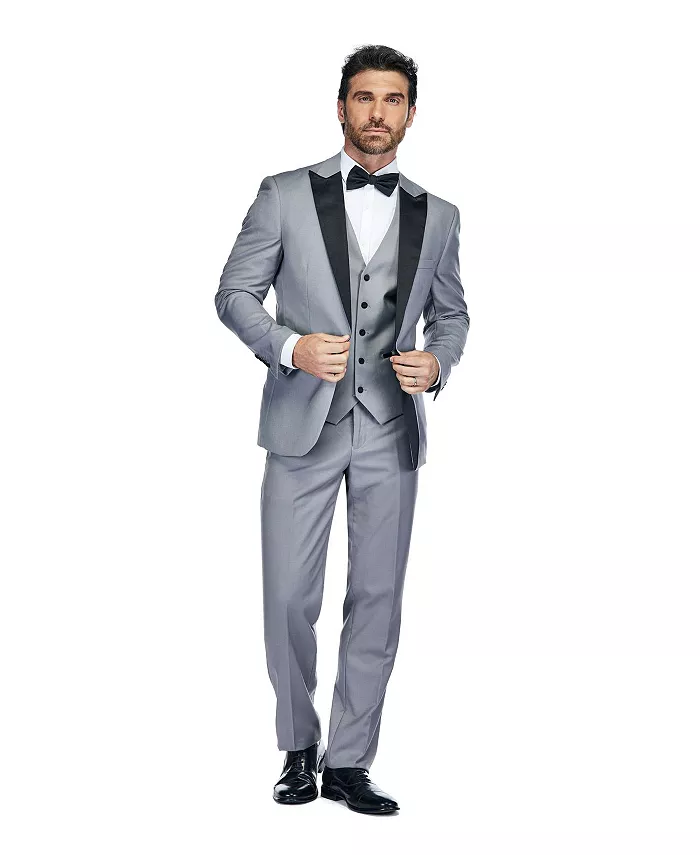 Мужской трехпредметный смокинг Slim Fit с пиковыми лацканами Gino Vitale, серый
Мужской трехпредметный смокинг Slim Fit с пиковыми лацканами Gino Vitale, серый