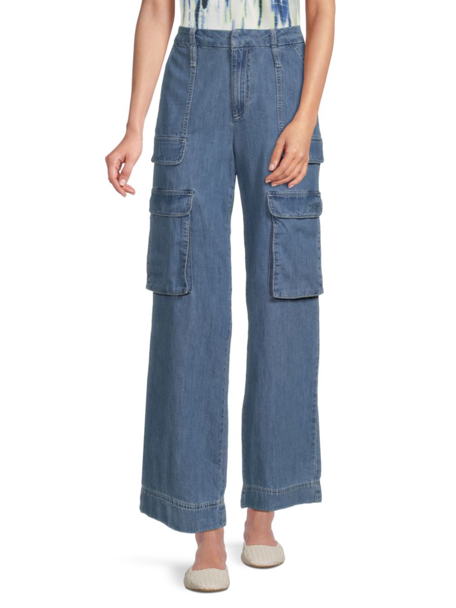 Джинсы карго прямого кроя с высокой талией DKNY, синий
Джинсы карго прямого кроя с высокой талией DKNY, синий