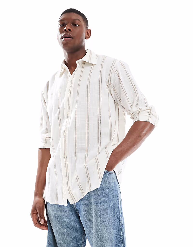 Рубашка Jack & Jones premium с длинным рукавом в белую полоску
Рубашка Jack & Jones premium с длинным рукавом в белую полоску