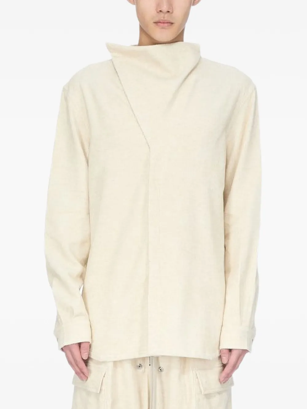 Рубашка с высоким воротом и длинными рукавами Rick Owens, нейтральный
Рубашка с высоким воротом и длинными рукавами Rick Owens, нейтральный