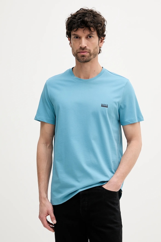 Хлопковая футболка Boss, бирюзовый
Хлопковая футболка Boss, бирюзовый